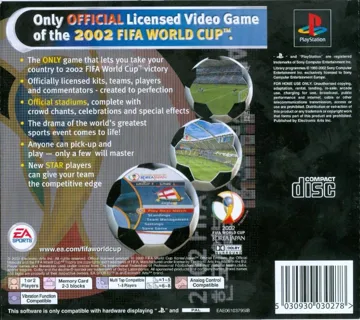 2002 FIFA World Cup Korea Japan (ES) box cover back